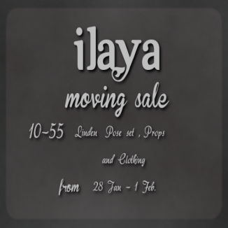 ILAYA moving sale